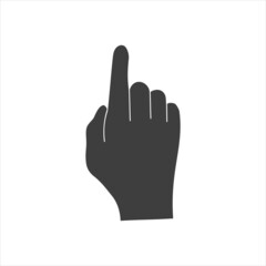 Hand vector icon on white background