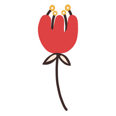 bright abstract flower in Scandinavian style