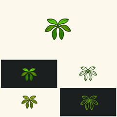 simple plant logo concept. logo isolated on background.