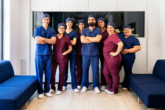 Dental Clinic Work Team Portrait