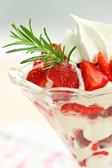 Strawberry cream dessert Eton mess