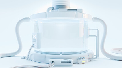 Scientific laboratory. Technology background and science concept. 3D Render.