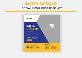 Auto Repair Services social media post and flyer