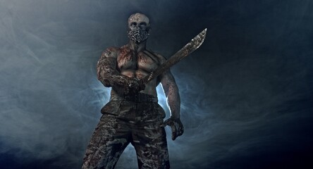 Fototapeta premium zombie killer, apocalypse, war