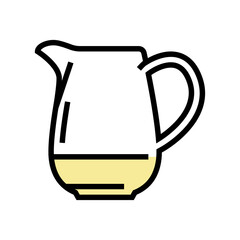 cream jug color icon vector. cream jug sign. isolated symbol illustration