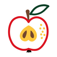 aplle icon vector, isolated on a white background