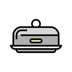 butter dish color icon vector. butter dish sign. isolated symbol illustration