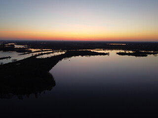 Drone picture at sunset