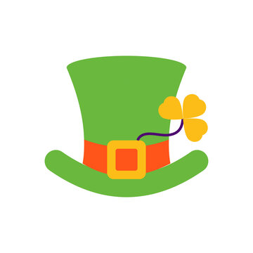 Hat Vector Flat Icon Design illustration. St Patrick's Day Symbol on White background EPS 10 File