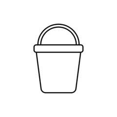 Bucket icon in line style
