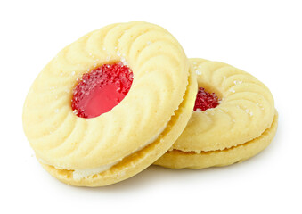 cracker sandwich isolated on white background