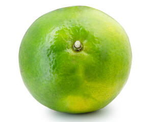 Green Orange fruit isolated on white background