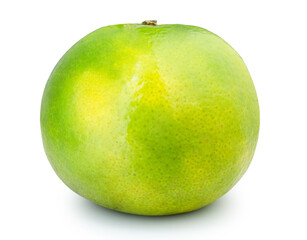 Green Orange fruit isolated on white background