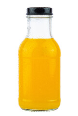 orange juice bottle isolated on white backgound