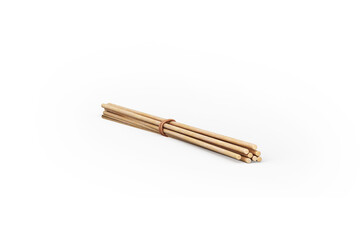 Incense glass jar with sticks inside isolated on white background. Air freshener sticks.  3d rendering.