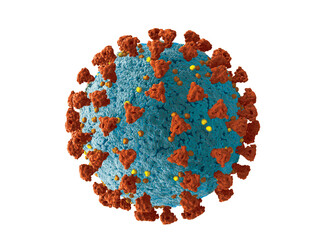 Close up of influenza A virus subtype H1N1. Cause of 2009 flu outbreak in humans, known as 