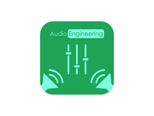 audio engineering icon, logo vector illustration 