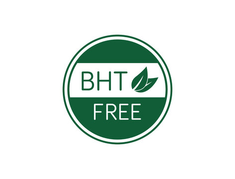 bht free, butylated hydroxytoluene icon vector illustration 