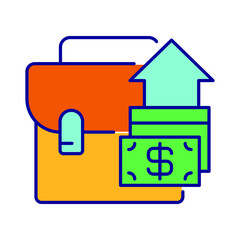 withdrawal of funds from the investment portfolio. Color icon