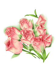 Flowers watercolor illustration.Manual composition.Seamless pattern.Design for cover, fabric, textile, wrapping paper