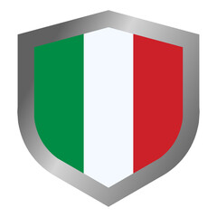 Italian flag shield