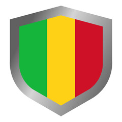 Mali flag shield