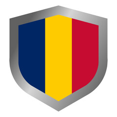 Chadian flag shield