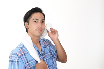 お風呂上がりの男性