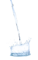 splashing water isolated on white backgound
