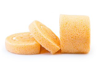 cake roll isolated on white background