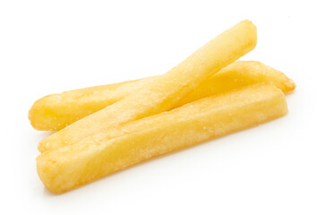 french fries on a white background