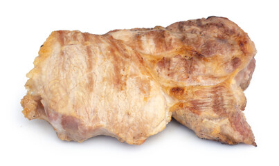 grill pork isolated on white background