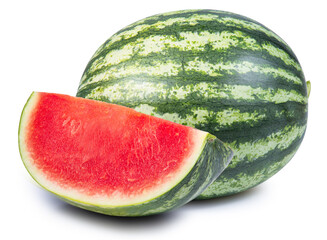 Watermelon fruit isolated on white background