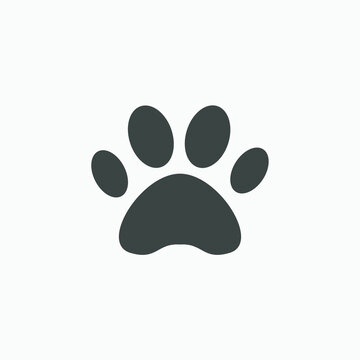 pet paw print icon vector isolated. dog, cat icon vector