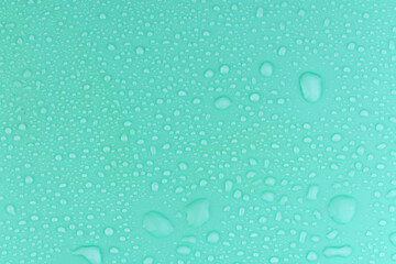 Drops on a turquoise background.