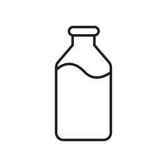 bottle icon template filled with water