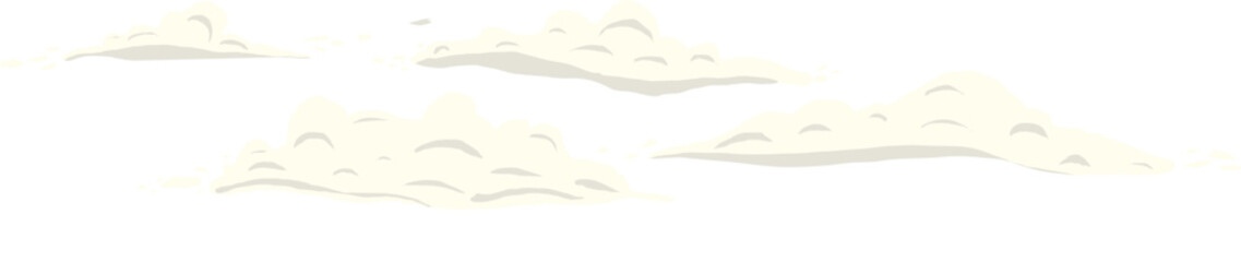 Fototapeta na wymiar Cute cartoon cloud set, weather illustration