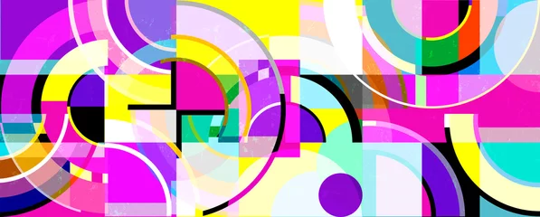 Foto op Plexiglas abstract background pattern, with circle elements, paint strokes and splashes © Kirsten Hinte