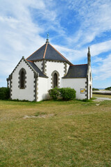 Fototapeta na wymiar Sarzeau,Penvins,France - june 6 2021 : Notre Dame de la Cote chapel