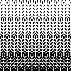 Wheat seamless pattern. Grain malt and barley, oat, rice, millet, maize, bran or corn. Black ear on white background. Texture plant for design agriculture prints. Flour for bread. Vector illustration
