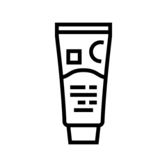 calming cream line icon vector. calming cream sign. isolated contour symbol black illustration
