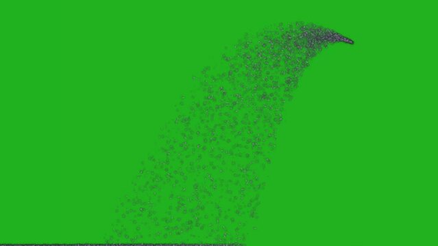 Polluted water stream green screen motion graphics