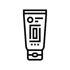 sunscreen for face line icon vector. sunscreen for face sign. isolated contour symbol black illustration