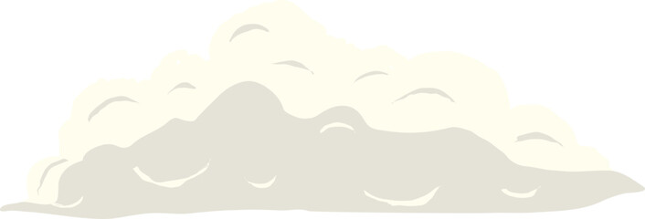Cute cartoon cloud, fluffy weather illustration
