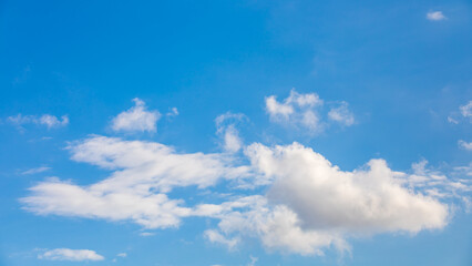 blue sky and white clouds or cloudscape.