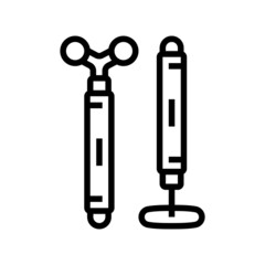 face massager line icon vector. face massager sign. isolated contour symbol black illustration