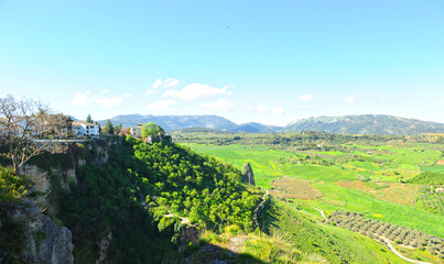 Obraz premium Ronda y la Serranía de Ronda. Turismo cultural y de naturaleza. Andalucía España