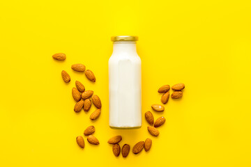 Almond nuts vegan milk - non dairy diet nutrition