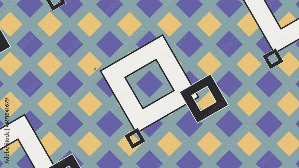 Aufkleber abstract background with animated tiles and geometric elements. motion graphic background in a flat 