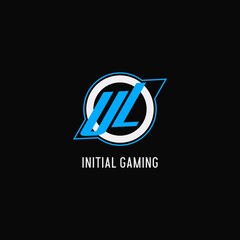 Initial UL logo circle line, creative esport team logo monogram style © Abdul